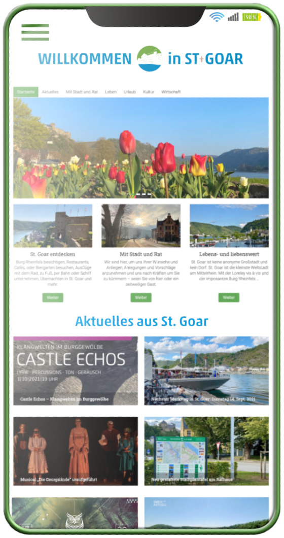 Webseite der Stadt St. Goar