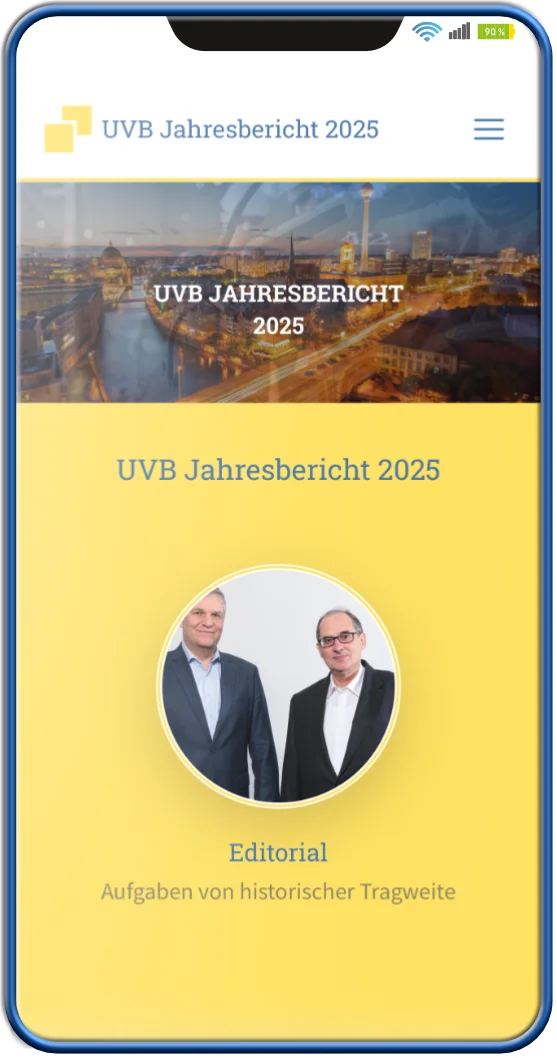 Online Jahresbericht der UVB
